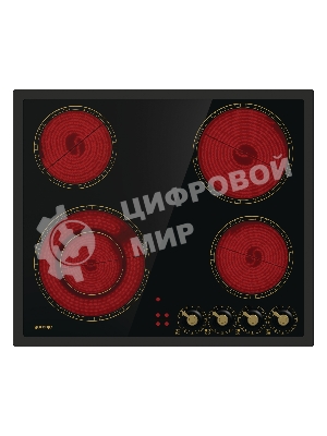Варочная поверхность Gorenje EC642CLB, конфорок: 4 шт., стеклокерамика, независимая, черный