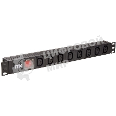 Блок розеток 8 мест PDU 19дюймов IEC320 C13 PH12-8C133 с LED выкл. алюм. профиль1U вход C14 без шнура ITK PH12-8C133