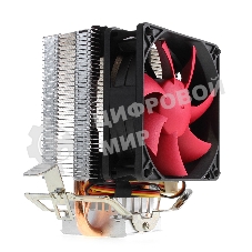 вентилятор CROWN Кулер для процессора CM-92 (Для Intel и AMD, TDP до 95 Ватт, 2шт. медных теплопроводных трубок, Гидродинамическии подшипник, Размер: 117*79*113 мм)
