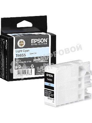 Картридж струйный Epson T46S5 (C13T46S500) светло-голубой (25 мл) для SureColor SC-P700