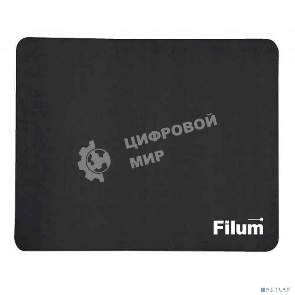 Коврик для мыши Filum FL-MP-S-BK-1 черный, 250x200x1 мм., ткань+резина.