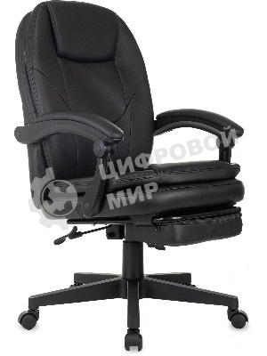Кресло Бюрократ CH-868N-BF черный, экокожа, подставка для ног