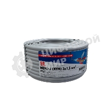 Кабель силовой медный Rexant NUM-J 3x1,5 мм², длина 50 метров, ГОСТ 31996-2012, ТУ 3520-015-38229892-2015