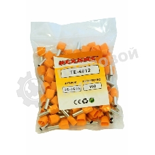 Наконечник штыревой втулочный изолированный Rexant F-12 мм 2х4 мм² (НШВи(2) 4.0-12/НГи2 4,0-12) оранжевый