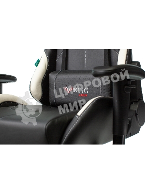 Кресло Бюрократ VIKING 5 AERO WHITE черный/белый, экокожа, 120 кг, механизм качания