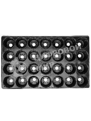 Кассета Россия для рассады, 52x31 см, высота 6 см, 28 ячеек, полистирол 64312