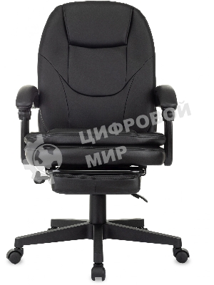 Кресло Бюрократ CH-868N-BF черный, экокожа, подставка для ног