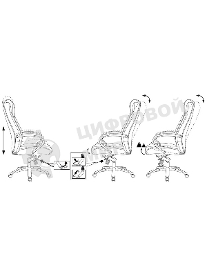 Кресло Бюрократ T-9924SL черный, кожа