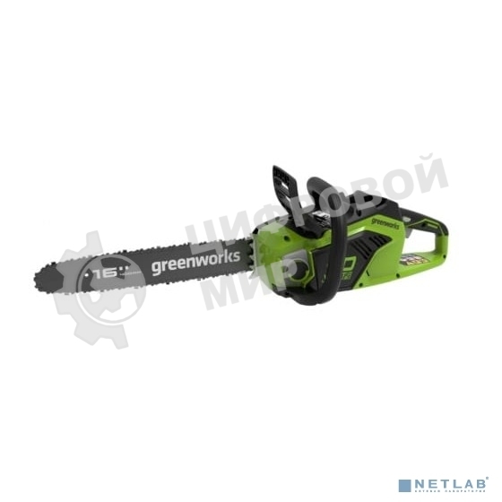 Цепная пила аккумуляторная (2005807UA) GreenWorks GD40CS18, 40V, 40 см, бесщеточная, 1,8 КВТ, с АКБ 2АЧ и ЗУ