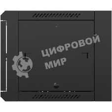 Шкаф коммутационный NTSS (NTSS-W6U6060GS-BL) настенный 6U 570x600 мм пер. дв. стекл 60 кг черный 19.5 кг