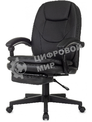 Кресло Бюрократ CH-868N-BF черный, экокожа, подставка для ног