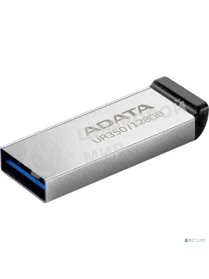 Флешка USB ADATA UR350 (UR350-128G-RSR/BK), 128Gb, USB 3.2, R/W 100/15, серебристый/черный