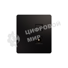 Розетка телевизионная Kranz ROUND компьютерная RJ45 кат6 + TV с/у оникс