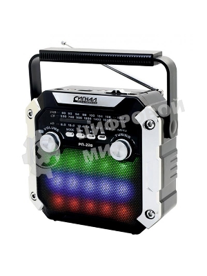 Радиоприемник портативный Сигнал РП-228 черный USB microSD