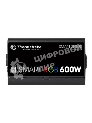 Блок питания Thermaltake Smart RGb (PS-SPR-0600NHSAWE-1), 600Вт, 80 PLUS, 120мм, черный