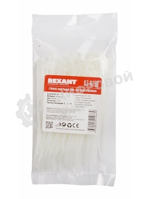 Хомут-стяжка нейлоновая многоразовая Rexant 150x3,5 мм, белая, упаковка 100 шт.