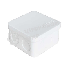 Коробка распределительная ОП 75х75х45 мм IP54 7 выходов без гермовводов крышка защелкивающаяся бел. Epplast 225331