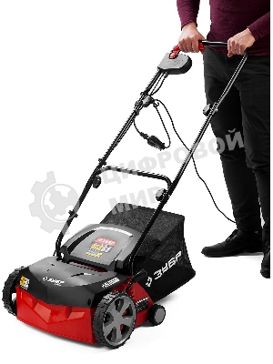 Аэратор-скарификатор электрический Зубр ЗСЭ-32-1000 1000Вт 4000 об/минт-сборник 40л