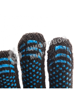 Перчатки трикотажные Сибртех хлопкоэфирные плюшевые, ПВХ 