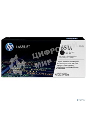 Картридж лазерный HP CE340A 651A черный для LaserJet 700 Color MFP 775 13500 стр.