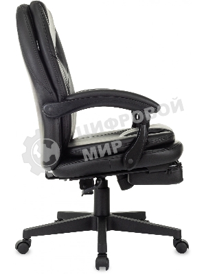 Кресло Бюрократ CH-868N-BF черный, экокожа, подставка для ног