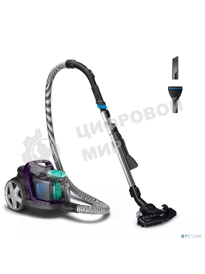 Пылесос Philips FC9571/01 черный/фиолетовый, 410/1900 Вт, уборка сухая, пылесборник контейнер 1.5 л