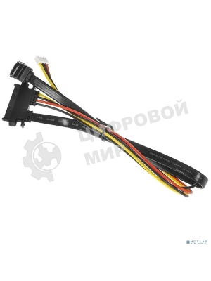 Кабель питания Sata Cablexpert CC-XH2.54-SATAL-40CM, XH2.54 4pin+ Sata угловой 7pin/Sata 7+15pin, 40 см, пакет
