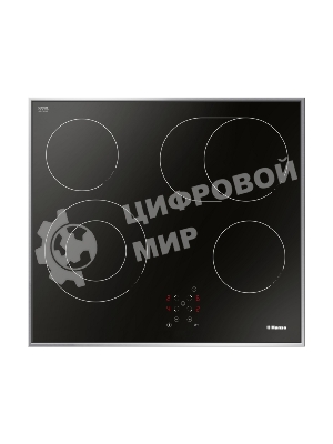 Встраиваемая варочная панель Hansa BHCI66706 Стеклокерамика, независимая, сенсорное управление, таймер, рамка, черная
