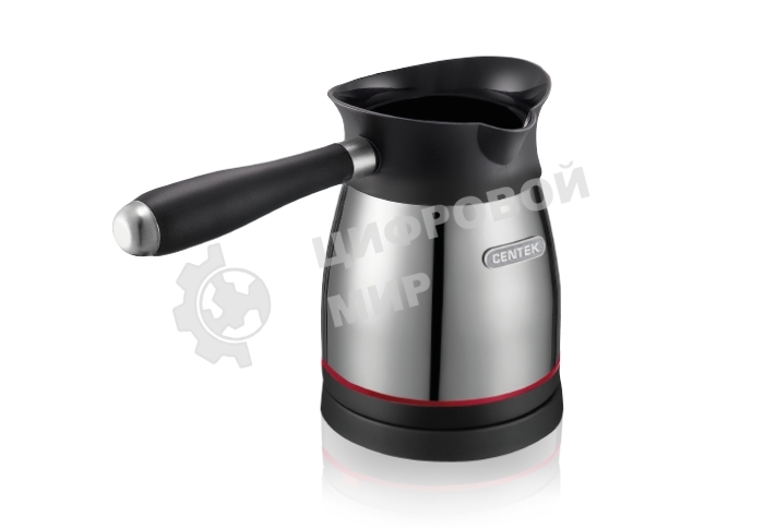 Электрическая турка Centek CT-1098 SS(металл) 0.5л, 1000Вт, нерж.сталь, съемная мягкая ручка