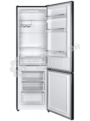 Холодильник Maunfeld MFF176SFSB черный двухкамерный 188/75л морозилка снизу, ручная разморозка