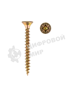 Саморез универсальный Kranz 3,5х30, желтый цинк, пакет (1000 шт/уп)