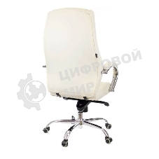 Кресло офисное Everprof Kron M бежевое (экокожа, хром, ролики, Мультиблок)