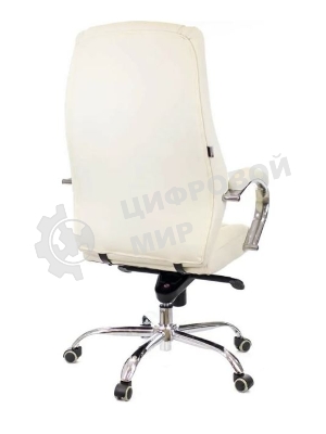Кресло офисное Everprof Kron M бежевое (экокожа, хром, ролики, Мультиблок)