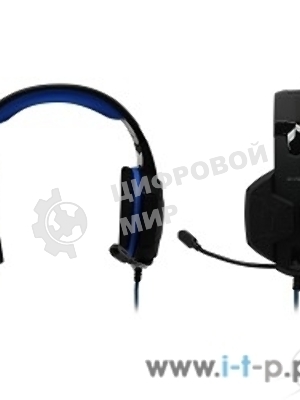 Гарнитура проводная SVEN AP-U980MV, черный-синий (USB, LED, 7.1, 2.2m)