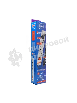 Сетевой фильтр Power Cube 1,9 м 6 розеток (белый) 16B/3,5 кВт