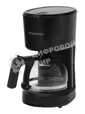 Кофеварка капельная Starwind STD0610 черный, исп. кофе - молотый, 0.6 л, 600 Вт.