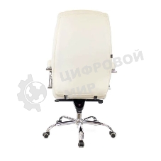 Кресло офисное Everprof Kron M бежевое (экокожа, хром, ролики, Мультиблок)