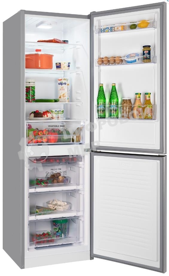 Холодильник Nordfrost NRB 162NF S серебристый двухкамерный 205/105 л морозилка снизу