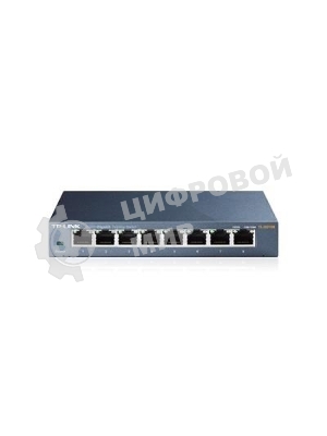 Коммутатор TP-Link SMB TL-SG108 8-port Desktop Gigabit Switch, 8 10/100/1000M RJ45 ports,metal case