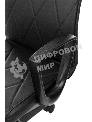 Кресло Бюрократ CH-327 черный, экокожа, 120 кг, механизм качания