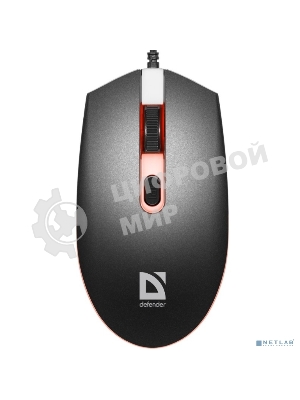 Мышь проводная Defender Dot MB-986 черный, 1600 dpi, USB, кнопки - 4
