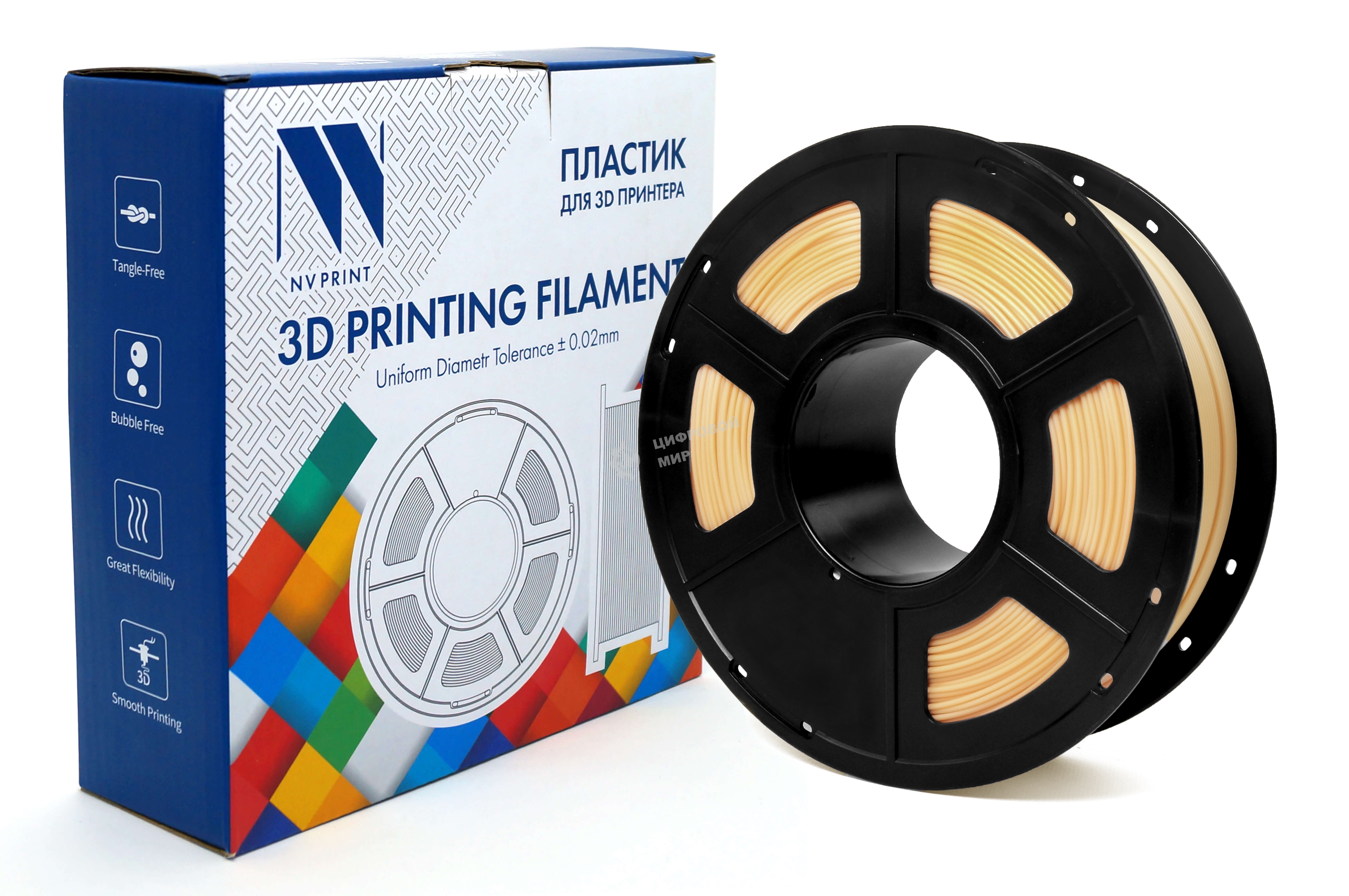Филамент NVPrint PLA Skin для 3D печати диаметр 1.75мм масса 1 кг