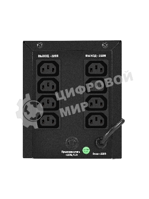 Источник бесперебойного питания ExeGate Power NB-2000.LED.AVR.8C13 (2000VA/1200W, LED, AVR, 8*C13, батарея 12V 9Ah - 2 шт., металлический корпус, Black)