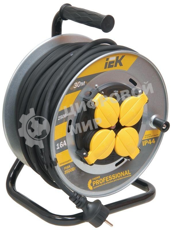Удлинитель на мет. катушке 4х30 м с заземл. 16А IP44 УК30 