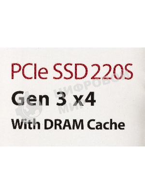 Накопитель SSD Transcend MTE220S SSD 256GB, 3D TLC, M.2 (2280), PCIe Gen 3.0 x4, NVMe, R3300/W1100, TBW 550