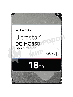 Жесткий диск Western Digital Original SATA-III 18Tb 0F38459 WUH721818ALE6L4 Ultrastar DC HC550 (7200rpm) 512Mb 3.5