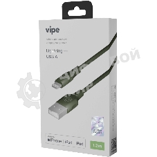 Кабель Vipe VPCBLMFIPVCGRN USB (m)-Lightning (m) 1.2м зеленый