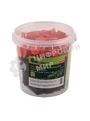 Система выравнивания плитки Сибртех (СВП), комплект: зажимы, клинья (50/50 шт), упаковка ведро