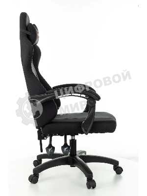 Кресло Zombie Rudger черный, экокожа, 120 кг, механизм качания