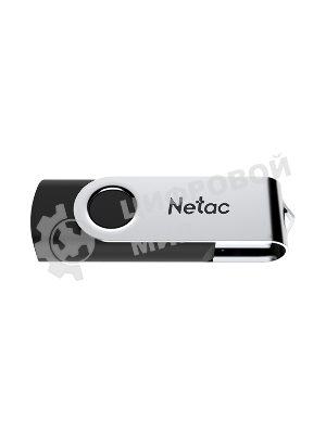Флешка USB Netac U505 (NT03U505N-016G-20BK), 16Gb, USB 2.0, R/W 70/30, черный/серебристый